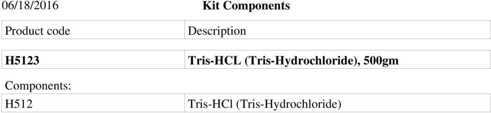 Description Tris-HCL