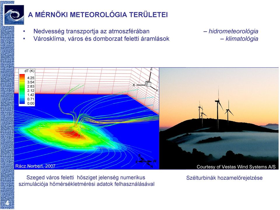 Courtesy of Vestas Wind Systems A/S Szeged Áramlás város feletti szimulációja hősziget egy jelenség