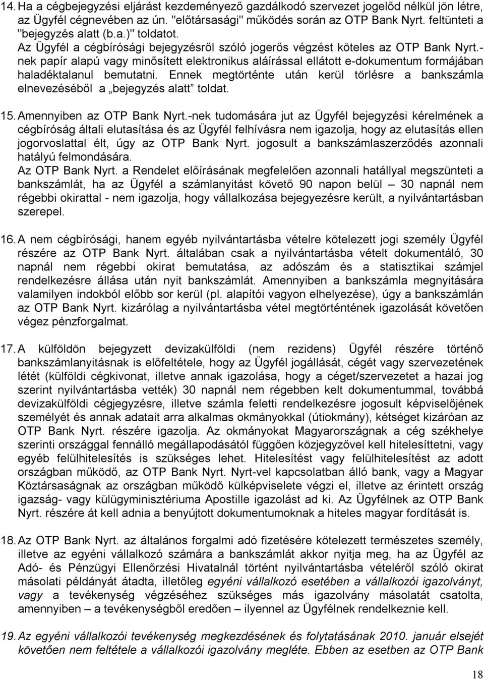 Üzletszabályzat a pénzforgalmi szolgáltatásról - PDF Ingyenes letöltés