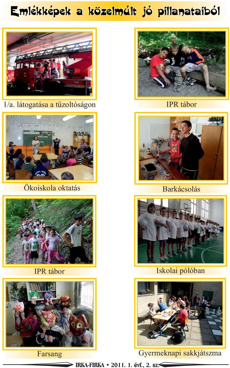 látogatása a tűzoltóságon IPR tábor Ökoiskola