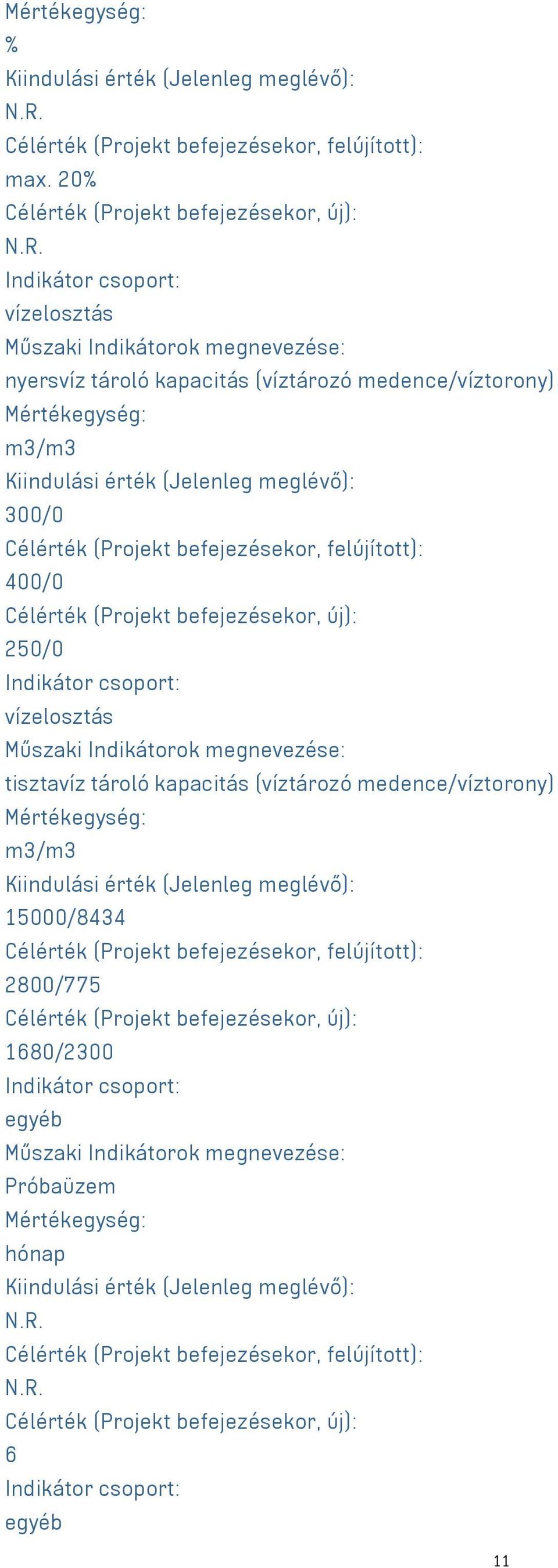 medence/víztorony) m3/m3 300/0 400/0 250/0 vízelosztás
