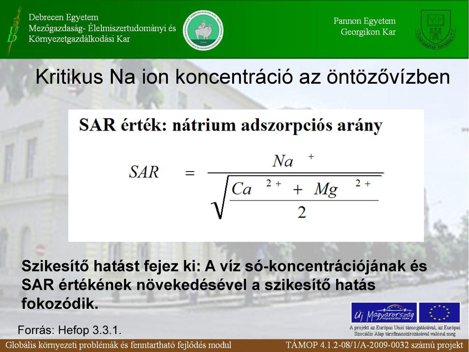 só-koncentrációjának és SAR értékének