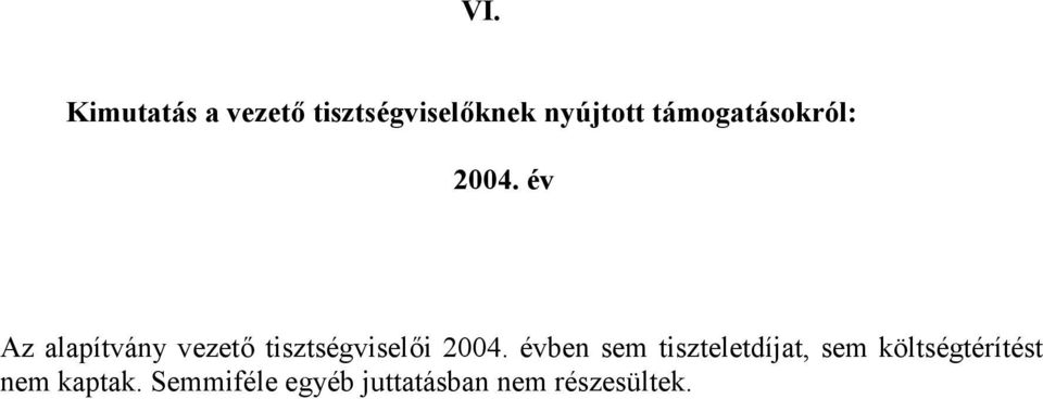 év Az alapítvány vezető tisztségviselői 2004.