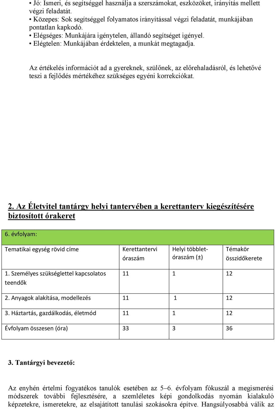 Az értékelés információt ad a gyereknek, szülőnek, az előrehaladásról, és lehetővé teszi a fejlődés mértékéhez szükséges egyéni korrekciókat. 2.