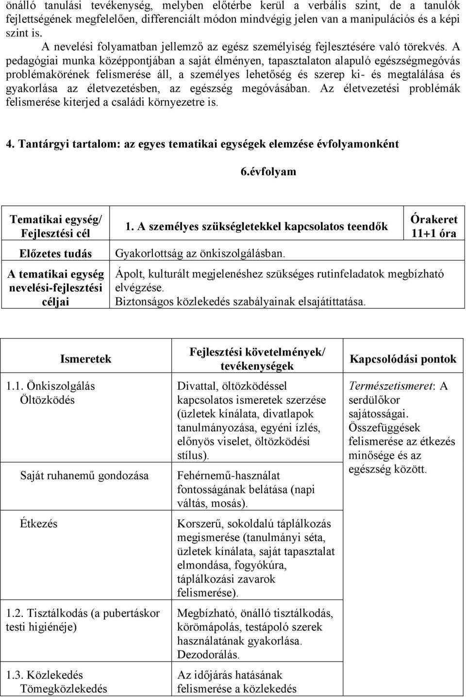 A pedagógiai munka középpontjában a saját élményen, tapasztalaton alapuló egészségmegóvás problémakörének felismerése áll, a személyes lehetőség és szerep ki- és megtalálása és gyakorlása az