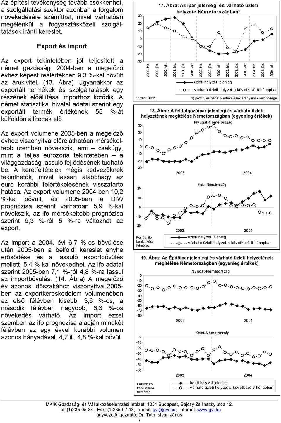 Ábra) Ugyanakkor az exportált termékek és szolgáltatások egy részének előállítása importhoz kötődik.