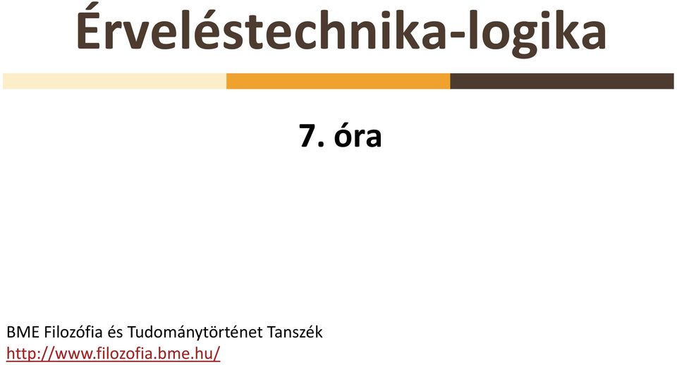 Tudománytörténet Tanszék