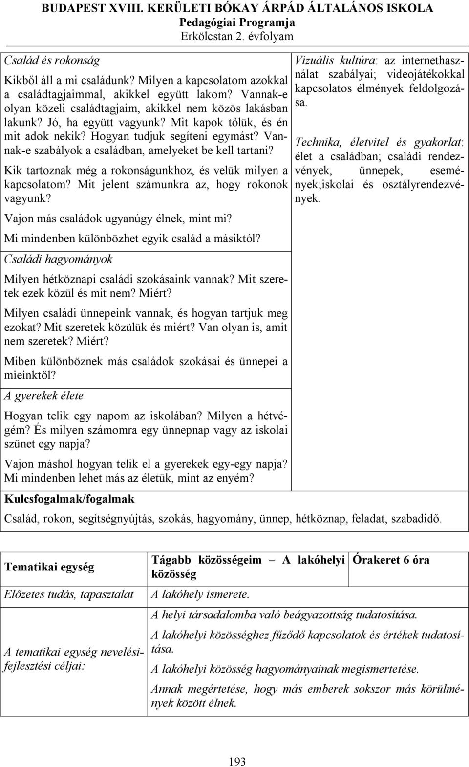 Vannak-e szabályok a családban, amelyeket be kell tartani? Kik tartoznak még a rokonságunkhoz, és velük milyen a kapcsolatom? Mit jelent számunkra az, hogy rokonok vagyunk?