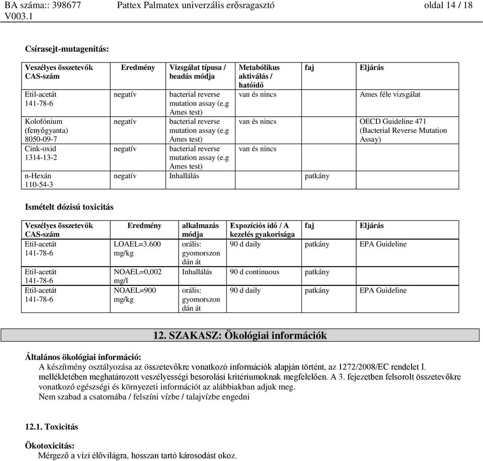 g Ames test) bacterial reverse mutation assay (e.