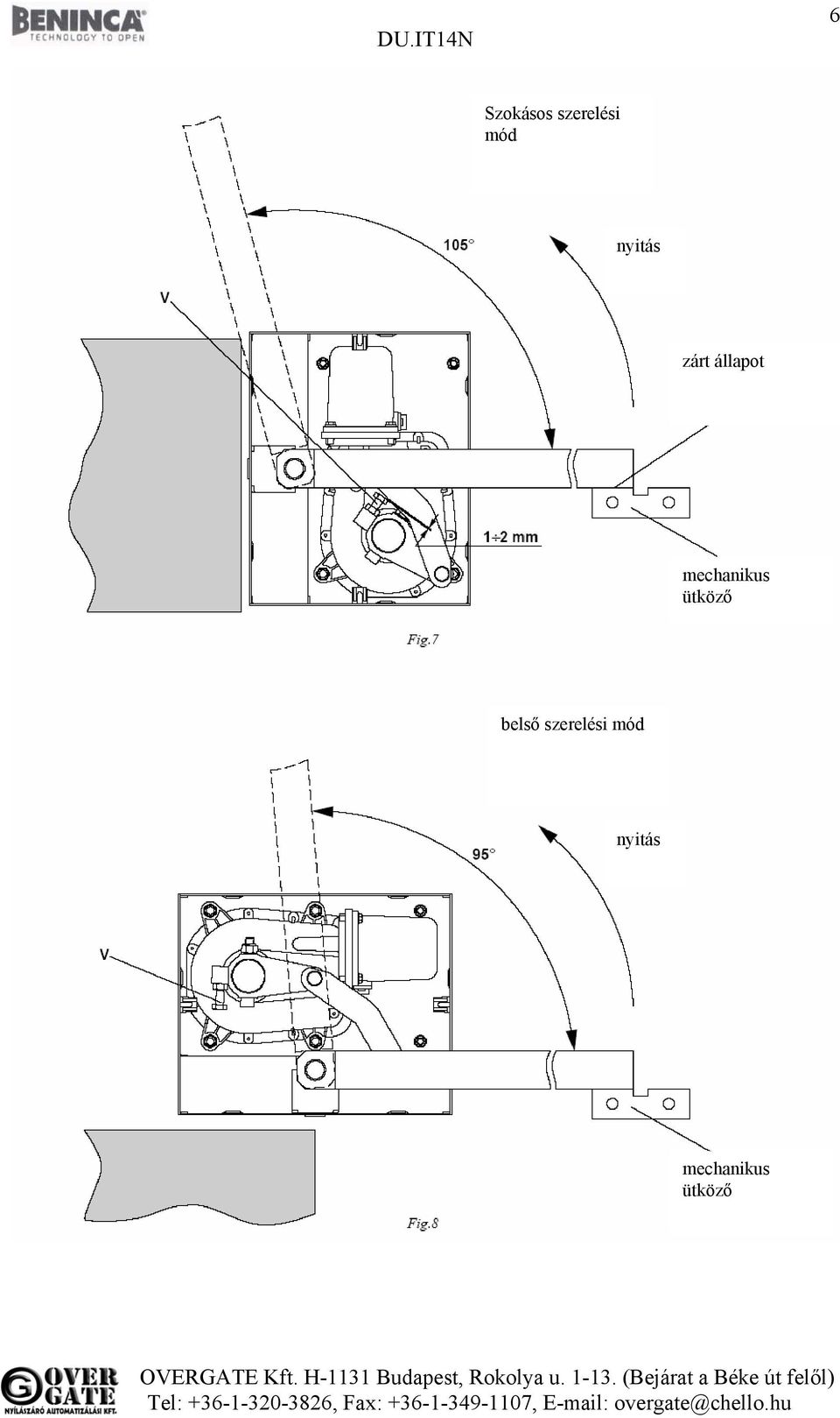 mechanikus ütköző belső