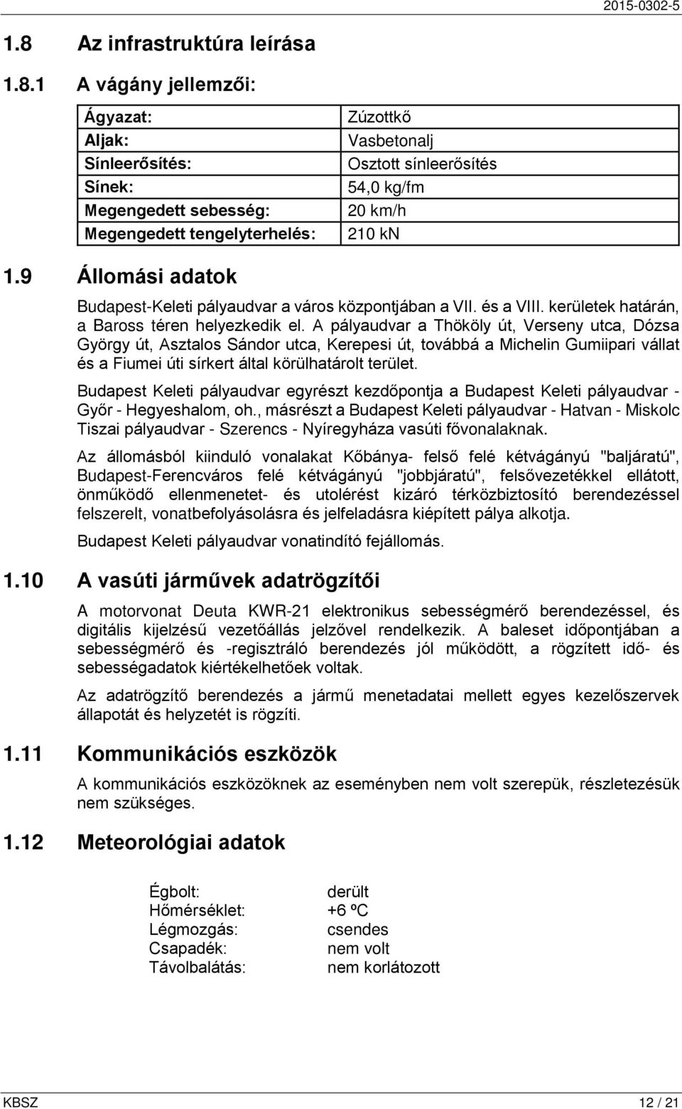 A pályaudvar a Thököly út, Verseny utca, Dózsa György út, Asztalos Sándor utca, Kerepesi út, továbbá a Michelin Gumiipari vállat és a Fiumei úti sírkert által körülhatárolt terület.