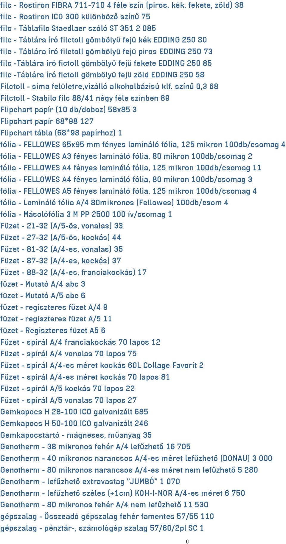 250 58 Filctoll - sima felületre,vízálló alkoholbázisú klf.