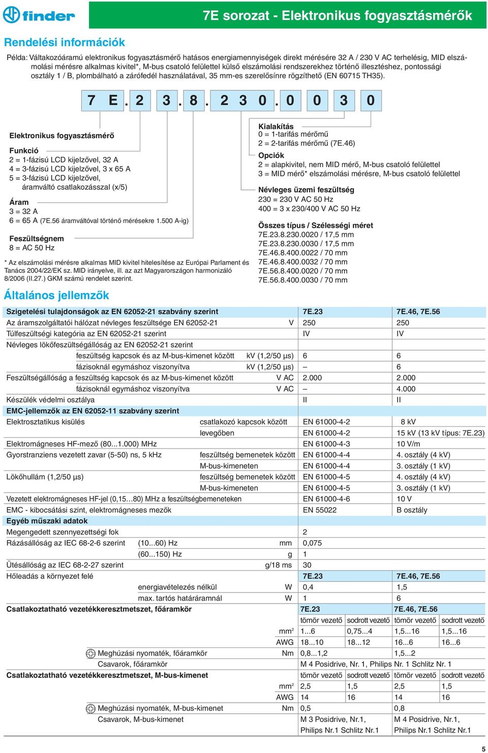 szerelősínre rögzíthető (EN 60715 TH35). 7 E. 2 3. 8. 2 3 0.