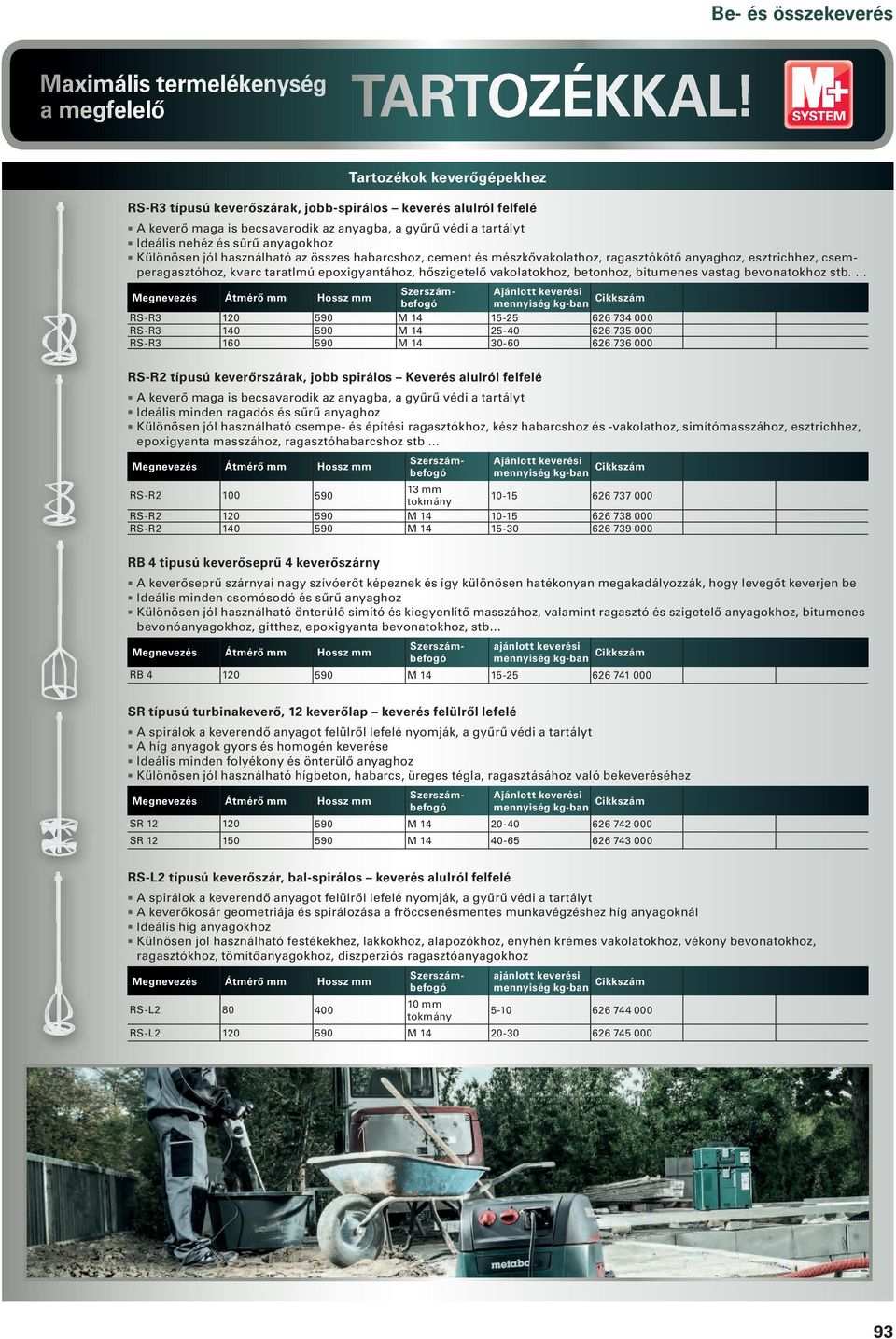 nnkülönösen jól használható az összes habarcshoz, cement és mészkővakolathoz, ragasztókötő anyaghoz, esztrichhez, csemperagasztóhoz, kvarc taratlmú epoxigyantához, hőszigetelő vakolatokhoz, betonhoz,