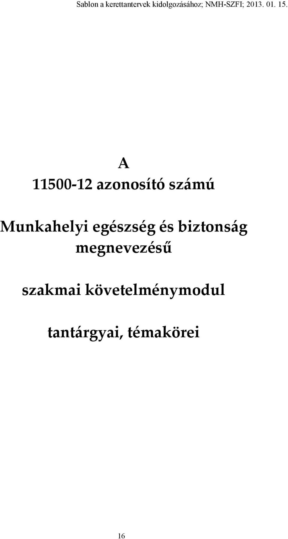 biztonság megnevezésű szakmai