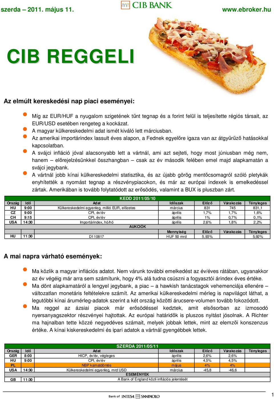 A svájci infláció jóval alacsonyabb lett a vártnál, ami azt sejteti, hogy most júniusban még nem, hanem elırejelzésünkkel összhangban csak az év második felében emel majd alapkamatán a svájci