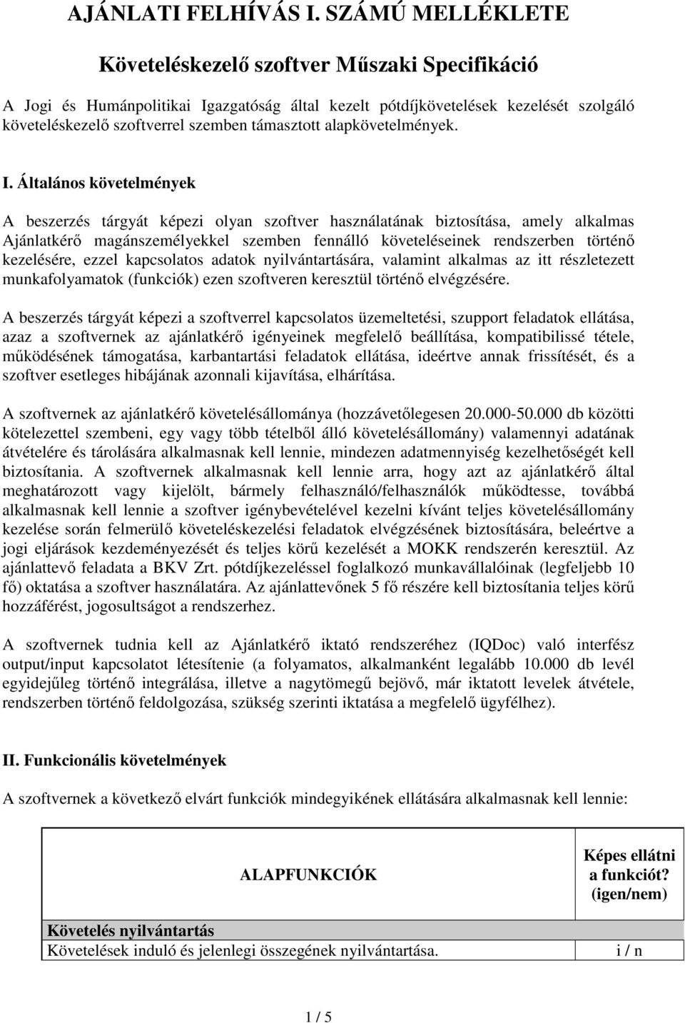 alapkövetelmények. I.