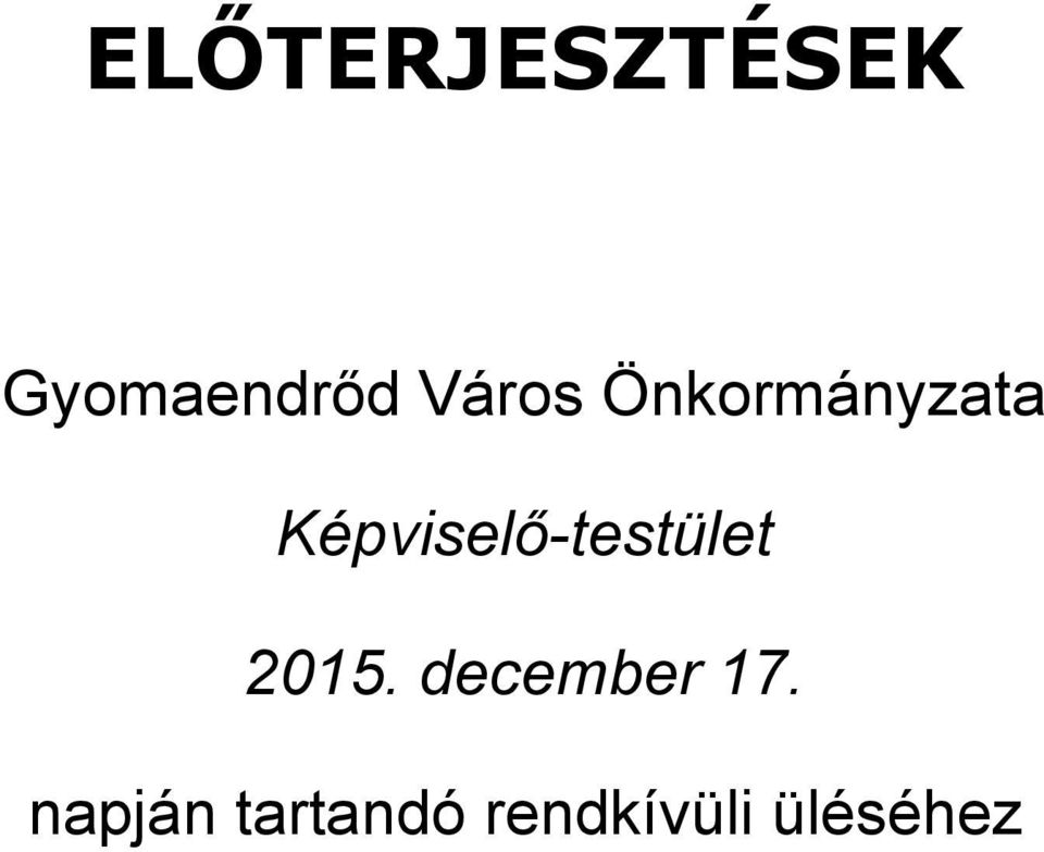 Képviselő-testület 2015.