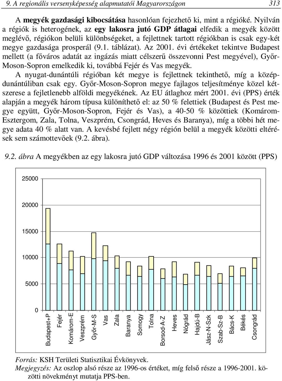 prosperál (9.1. táblázat). Az 2001.