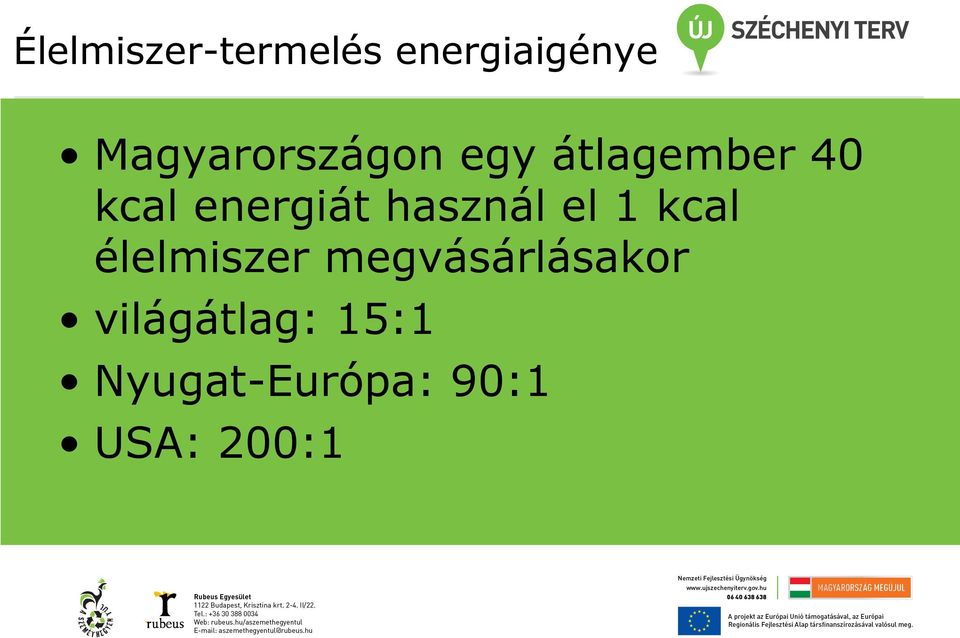 energiát használ el 1 kcal élelmiszer