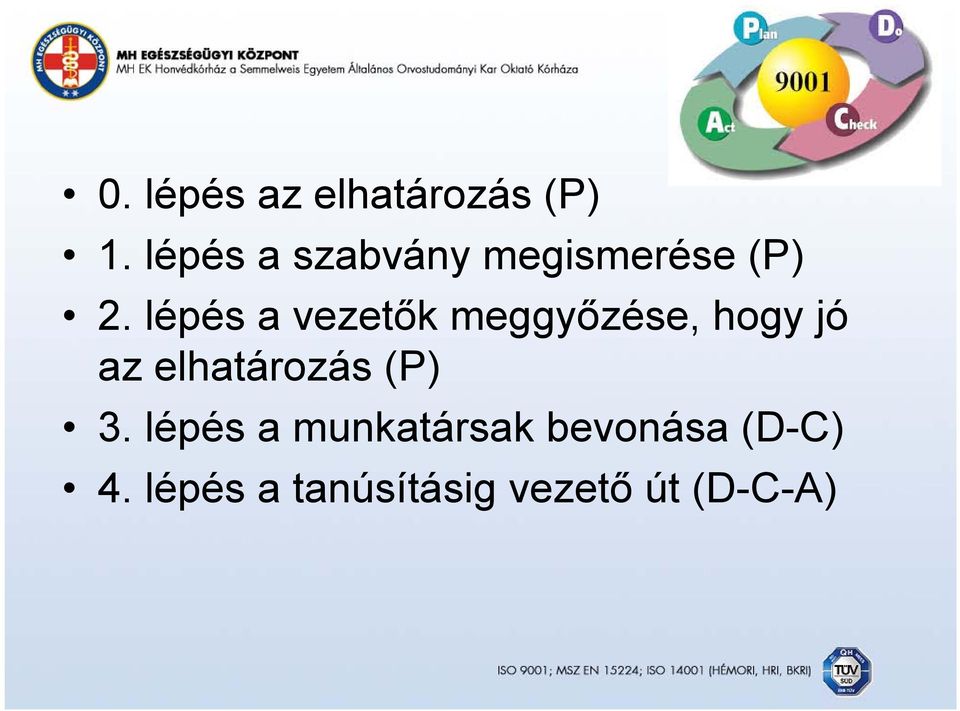 lépés a vezetők meggyőzése, hogy jó az