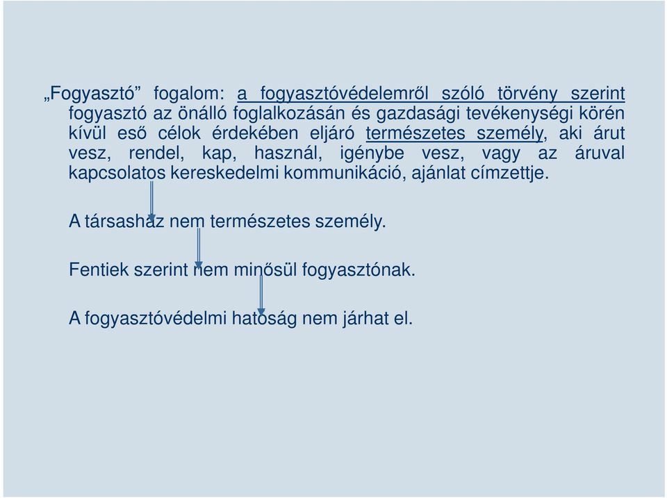 kap, használ, igénybe vesz, vagy az áruval kapcsolatos kereskedelmi kommunikáció, ajánlat címzettje.