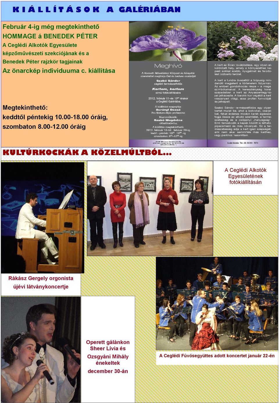 00 óráig KULTÚRKOCKÁK A KÖZELMÚLTBÓL.