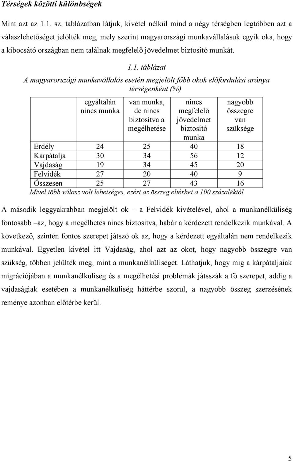 megfelelő jövedelmet biztosító munkát. 1.