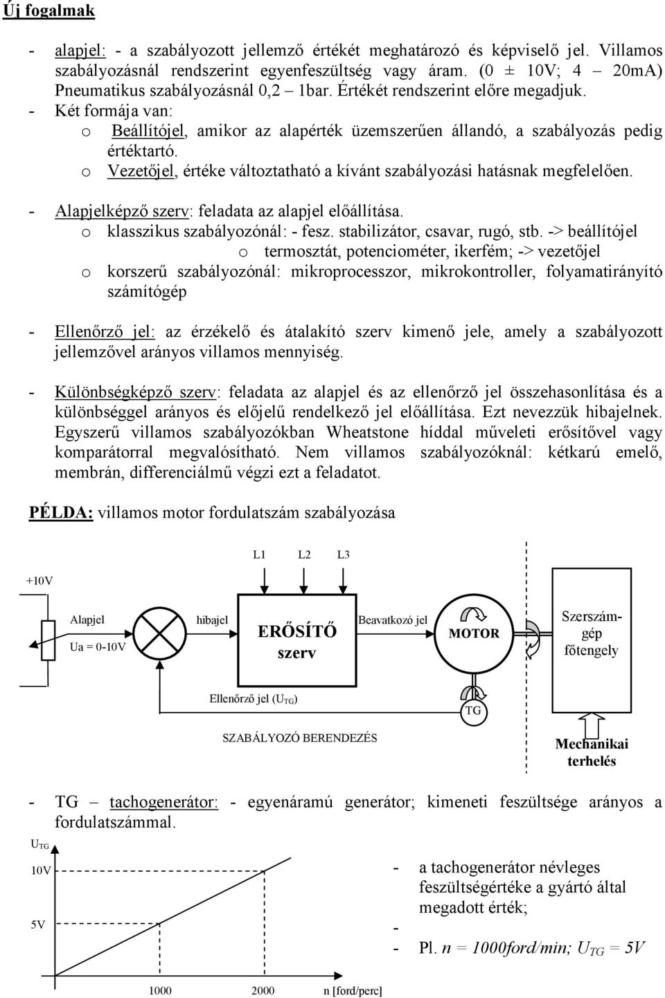 - lapjelképző szev: feladaa az alapjel előállíása. o klasszikus szabályozónál: - fesz. sabilizáo, csava, ugó, sb.