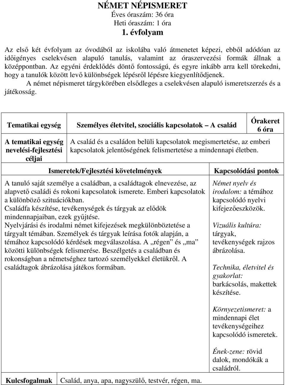 Az egyéni érdeklődés döntő fontosságú, és egyre inkább arra kell törekedni, hogy a tanulók között levő különbségek lépésről lépésre kiegyenlítődjenek.