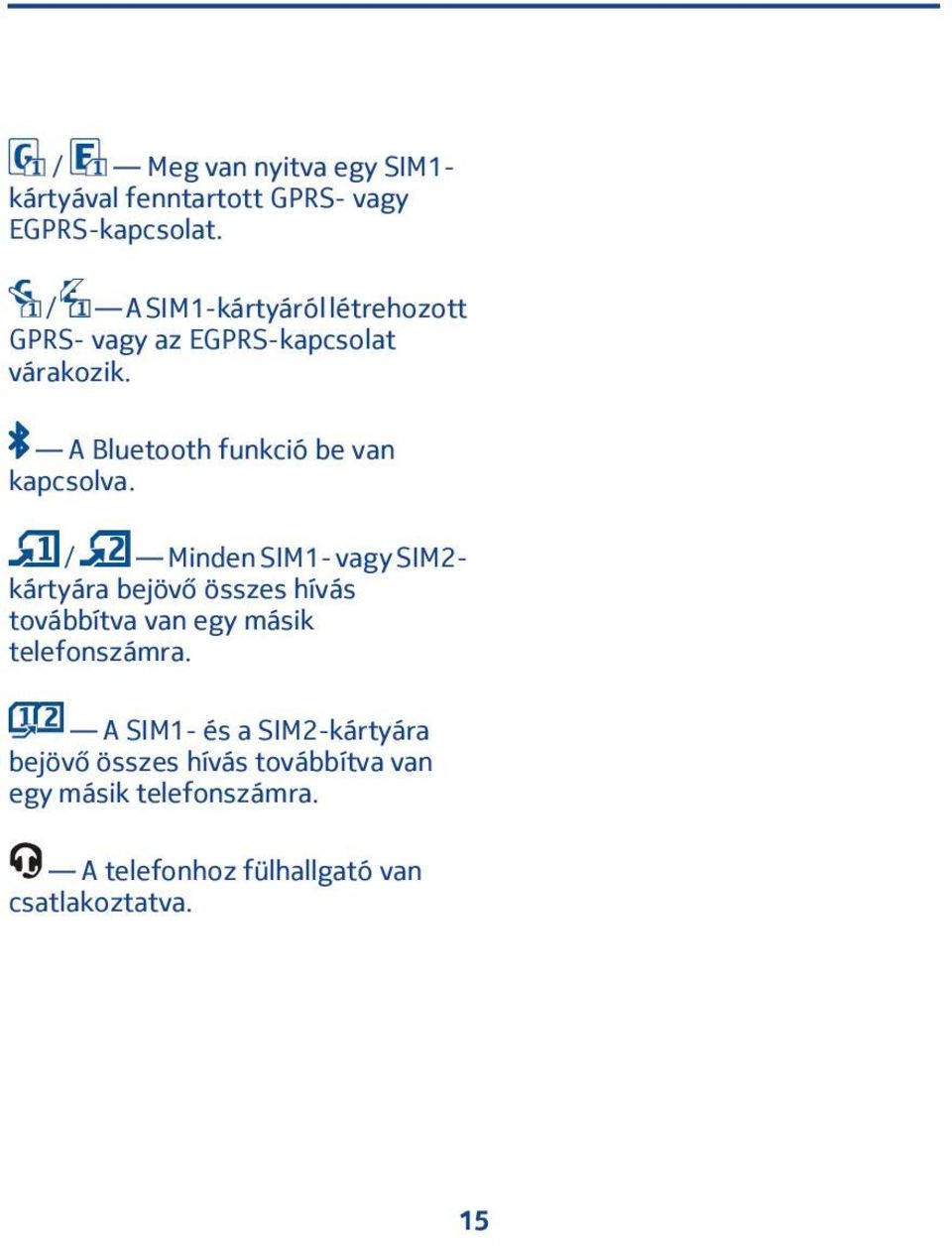 A Bluetooth funkció be van kapcsolva.