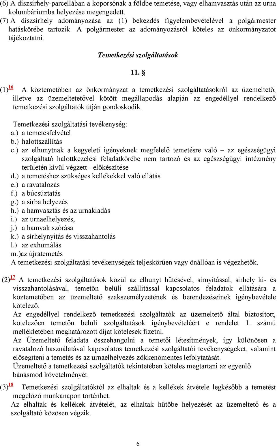 Temetkezési szolgáltatások 11.