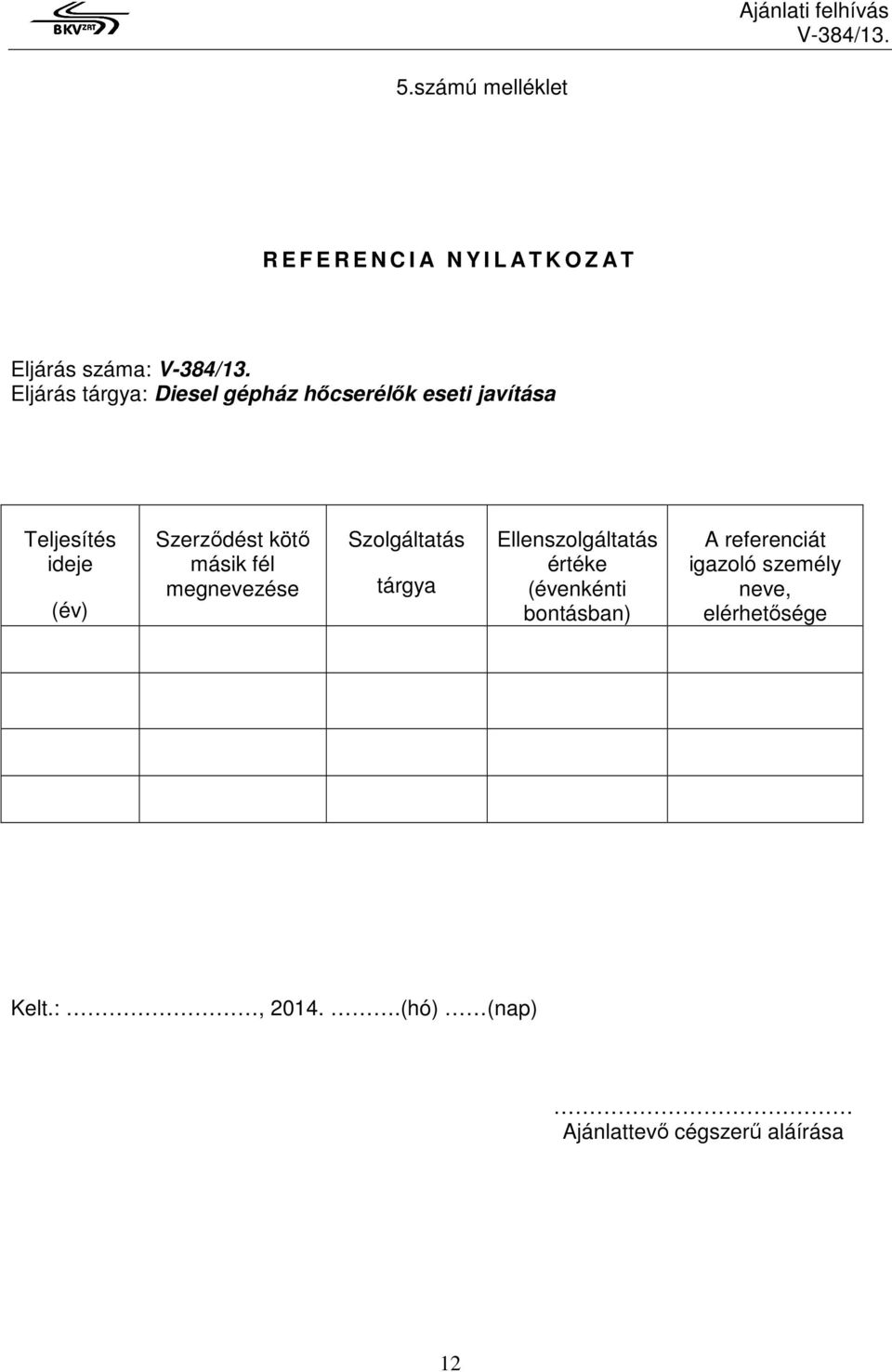 gépház hőcserélők eseti javítása Teljesítés ideje (év) Szerződést kötő másik fél megnevezése