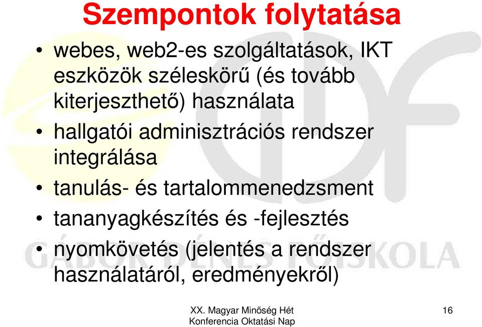 adminisztrációs rendszer integrálása tanulás- és tartalommenedzsment
