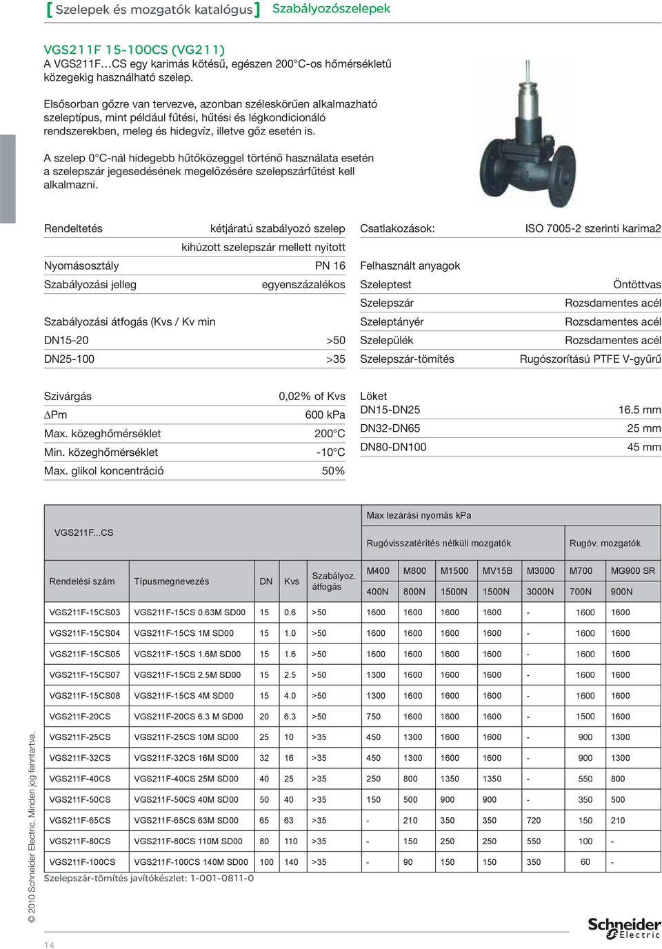 A szelep 0 C-nál hidegebb hűtőközeggel történő használata esetén a szelepszár jegesedésének megelőzésére szelepszárfűtést kell alkalmazni.