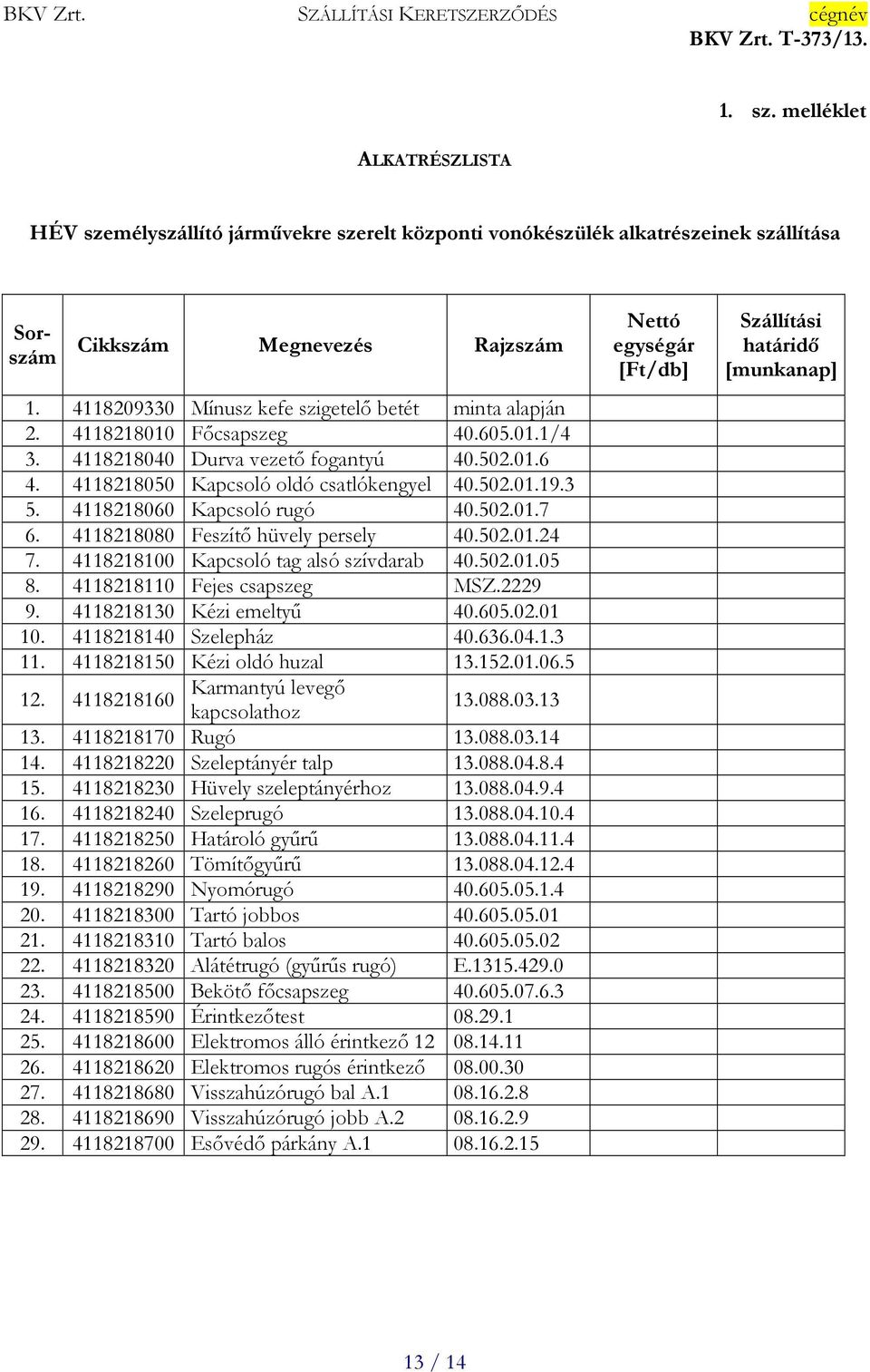 4118218060 Kapcsoló rugó 40.502.01.7 6. 4118218080 Feszítő hüvely persely 40.502.01.24 7. 4118218100 Kapcsoló tag alsó szívdarab 40.502.01.05 8. 4118218110 Fejes csapszeg MSZ.2229 9.