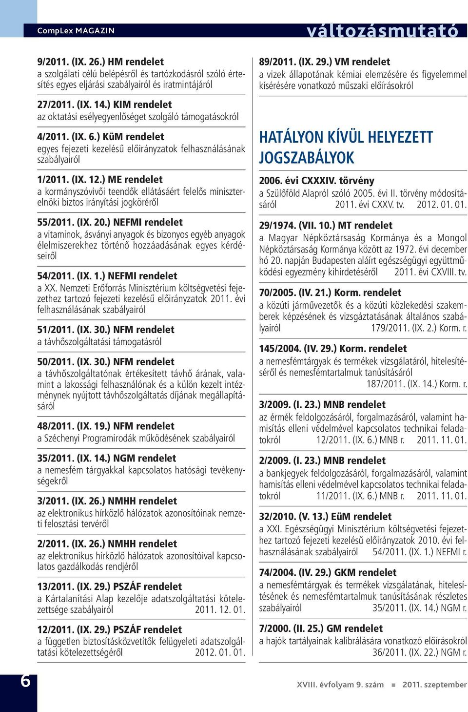 ) ME rendelet a kormányszóvivői teendők ellátásáért felelős miniszterelnöki biztos irányítási jogköréről 55/2011. (IX. 20.