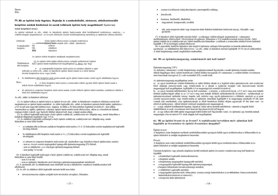 előírások szerinti telekbeépítettség mértékéig az épület(ek) elhelyezhető(k).