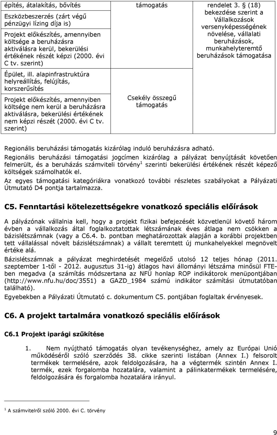 értékének részét képzi (2000. évi növelése, vállalati beruházások, munkahelyteremtő beruházások támogatása C tv. szerint) Épület, ill.