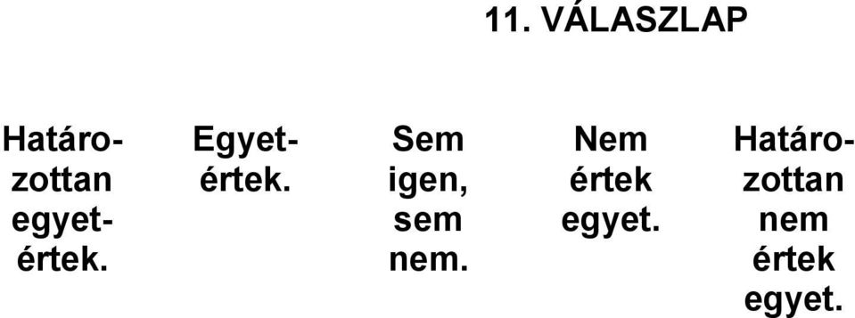 Határozottan egyetértek.