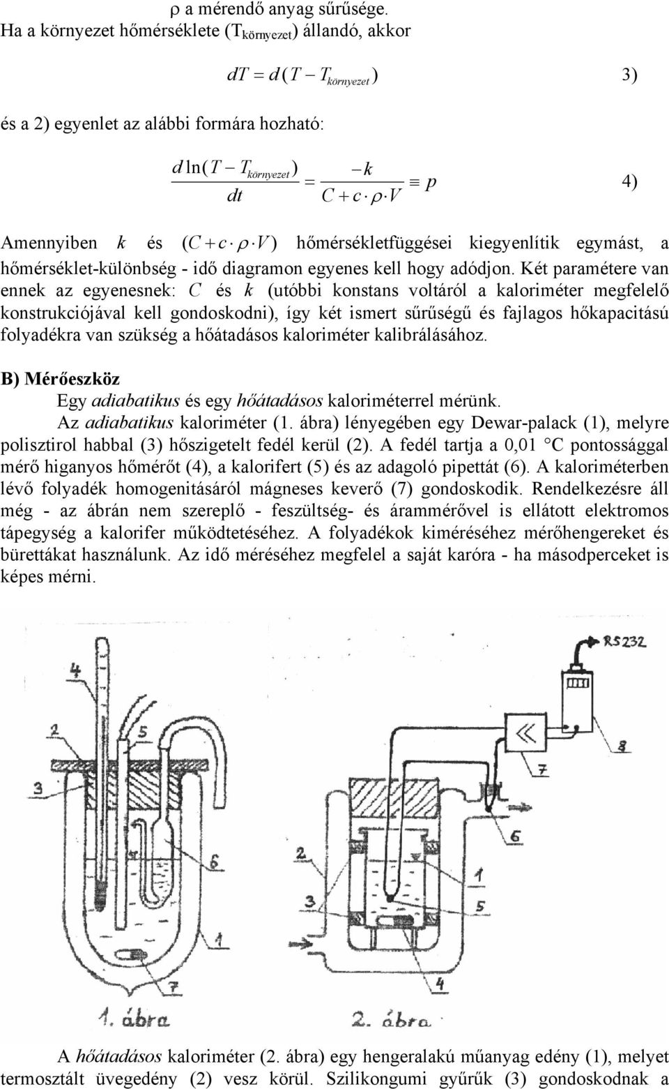 KALORIMETRIA A) Elméleti bevezető - PDF Ingyenes letöltés