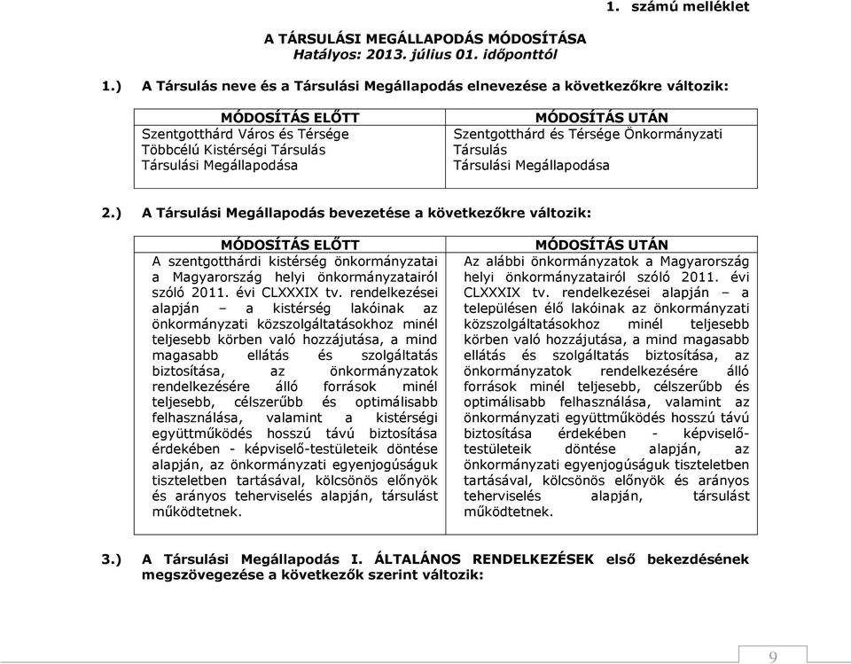 Önkormányzati Társulás Társulási Megállapodása 2.