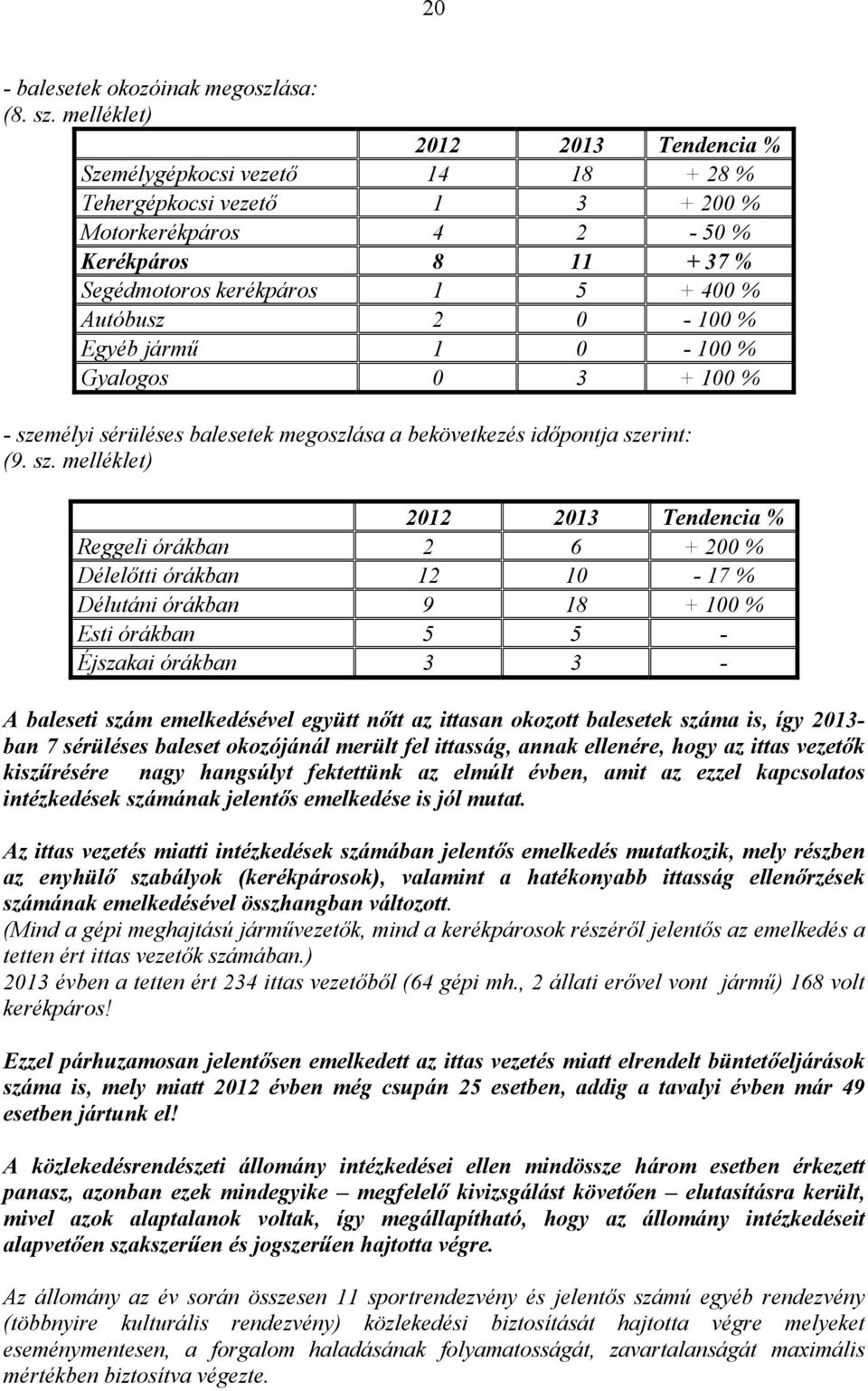 0-100 % Egyéb jármű 1 0-100 % Gyalogos 0 3 + 100 % - sze