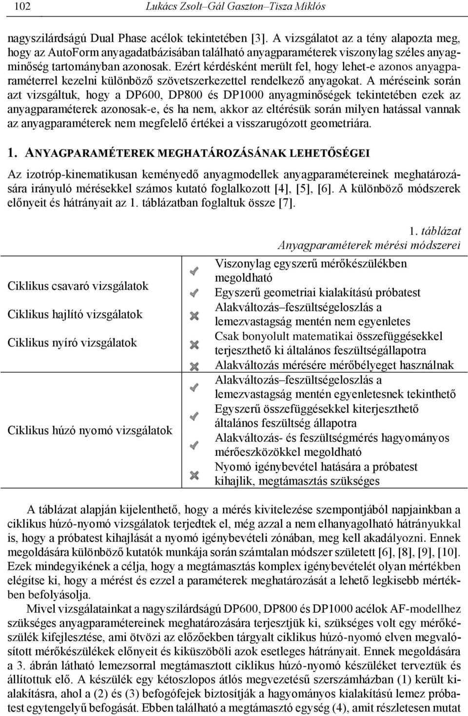 Ezért kérdésként merült fel, hogy lehet-e azonos anyagparaméterrel kezelni különböző szövetszerkezettel rendelkező anyagokat.