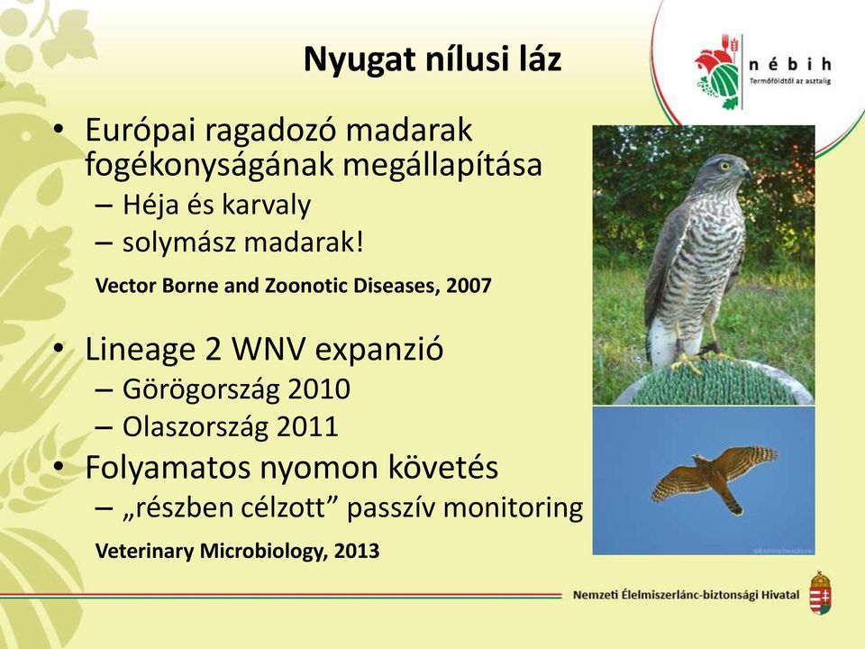 Vector Borne and Zoonotic Diseases, 2007 Lineage 2 WNV expanzió
