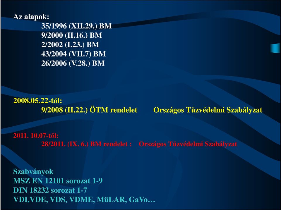 10.07-től: 28/2011. (IX. 6.