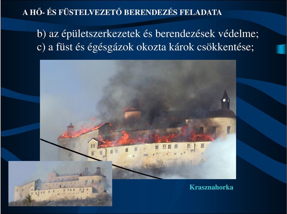 berendezések védelme; c) a füst és