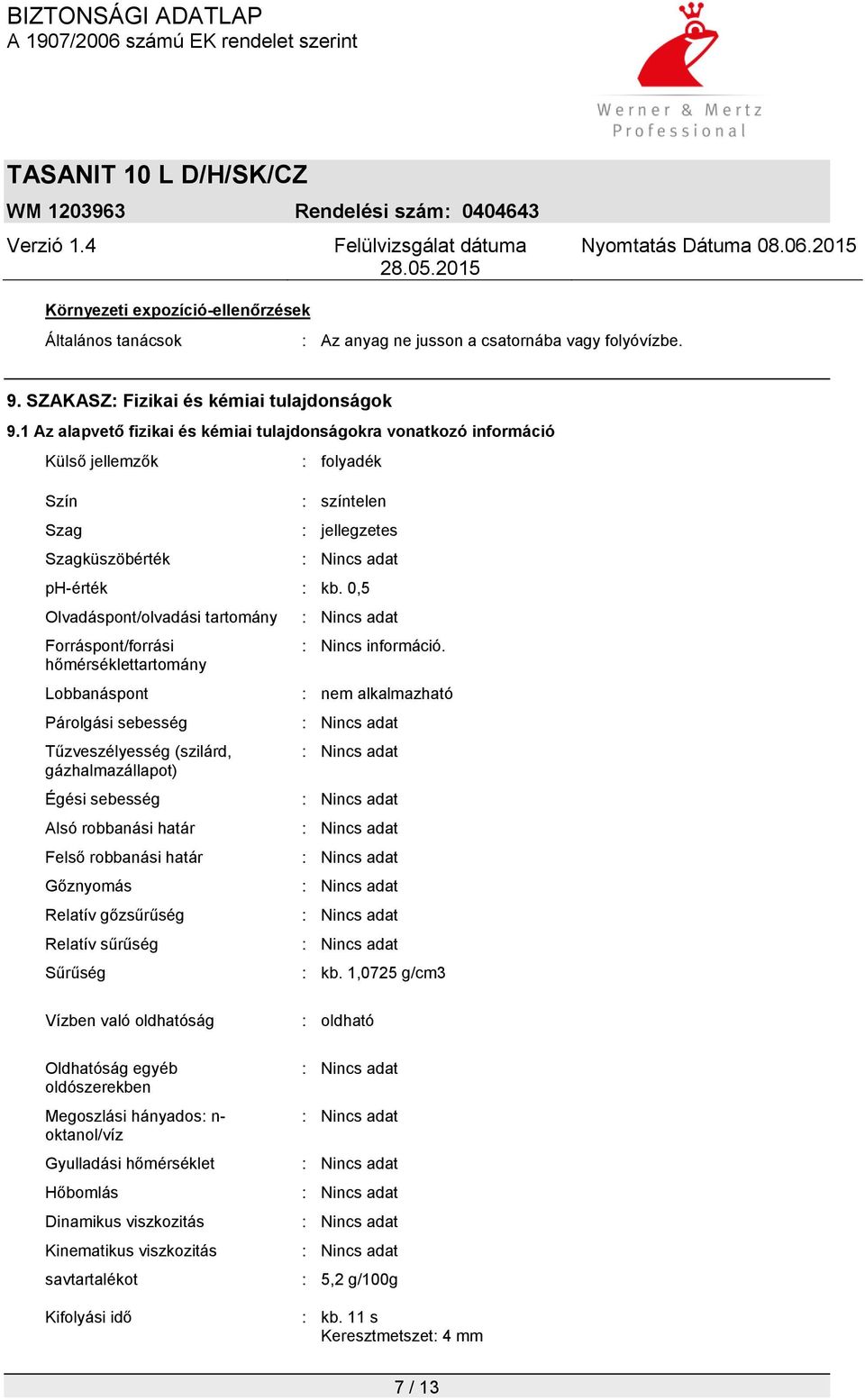 0,5 Olvadáspont/olvadási tartomány Forráspont/forrási hőmérséklettartomány Lobbanáspont Párolgási sebesség Tűzveszélyesség (szilárd, gázhalmazállapot) Égési sebesség Alsó robbanási határ Felső