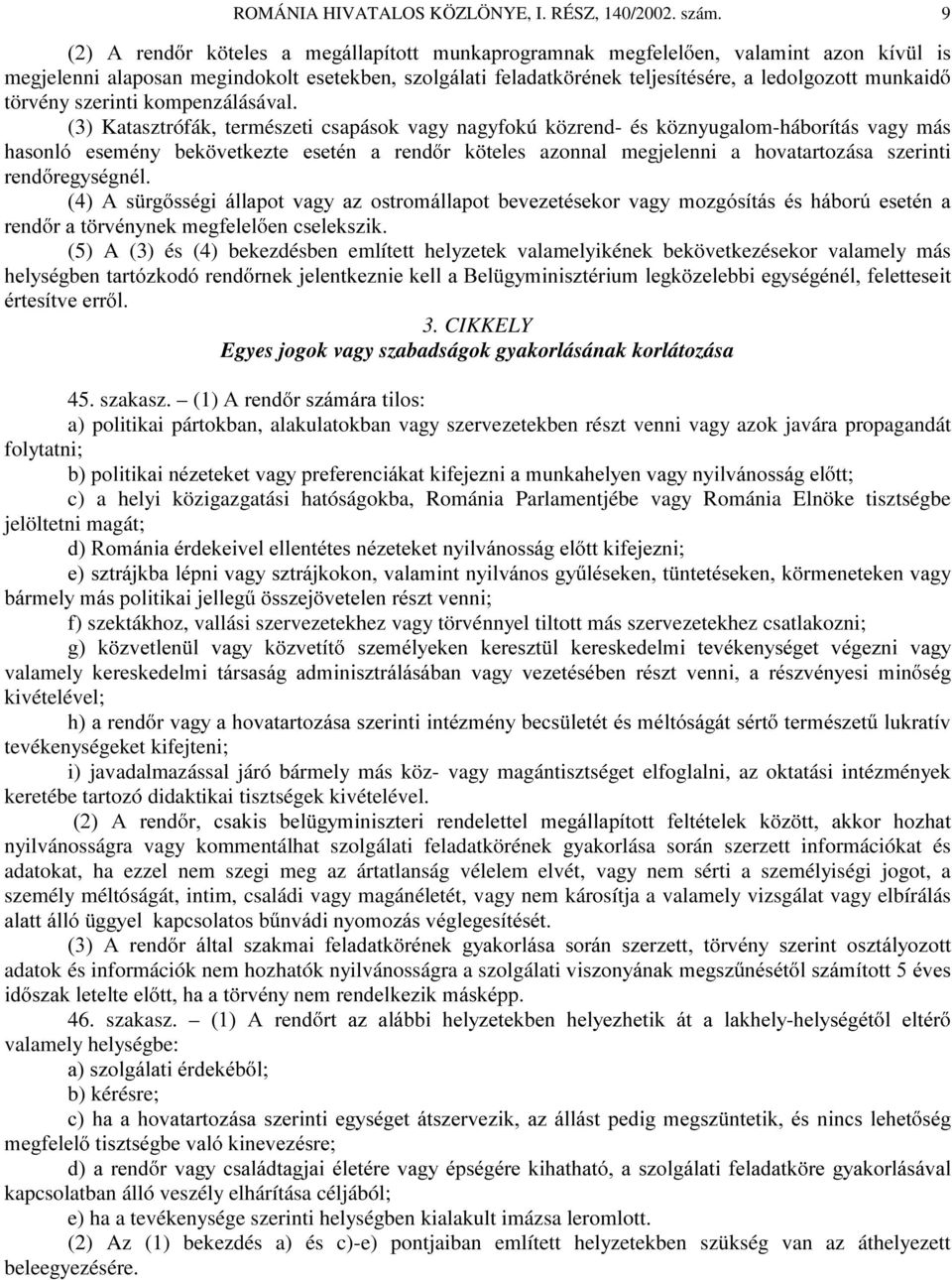 szerinti kompenzálásával.