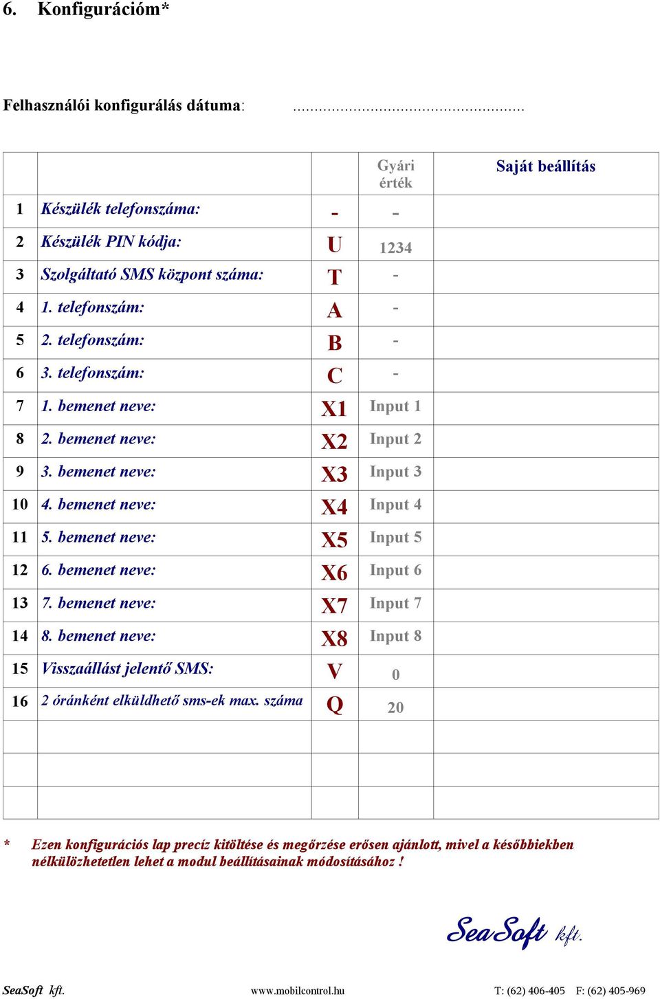 bemenet neve: X4 Input 4 11 5. bemenet neve: X5 Input 5 12 6. bemenet neve: X6 Input 6 13 7. bemenet neve: X7 Input 7 14 8.